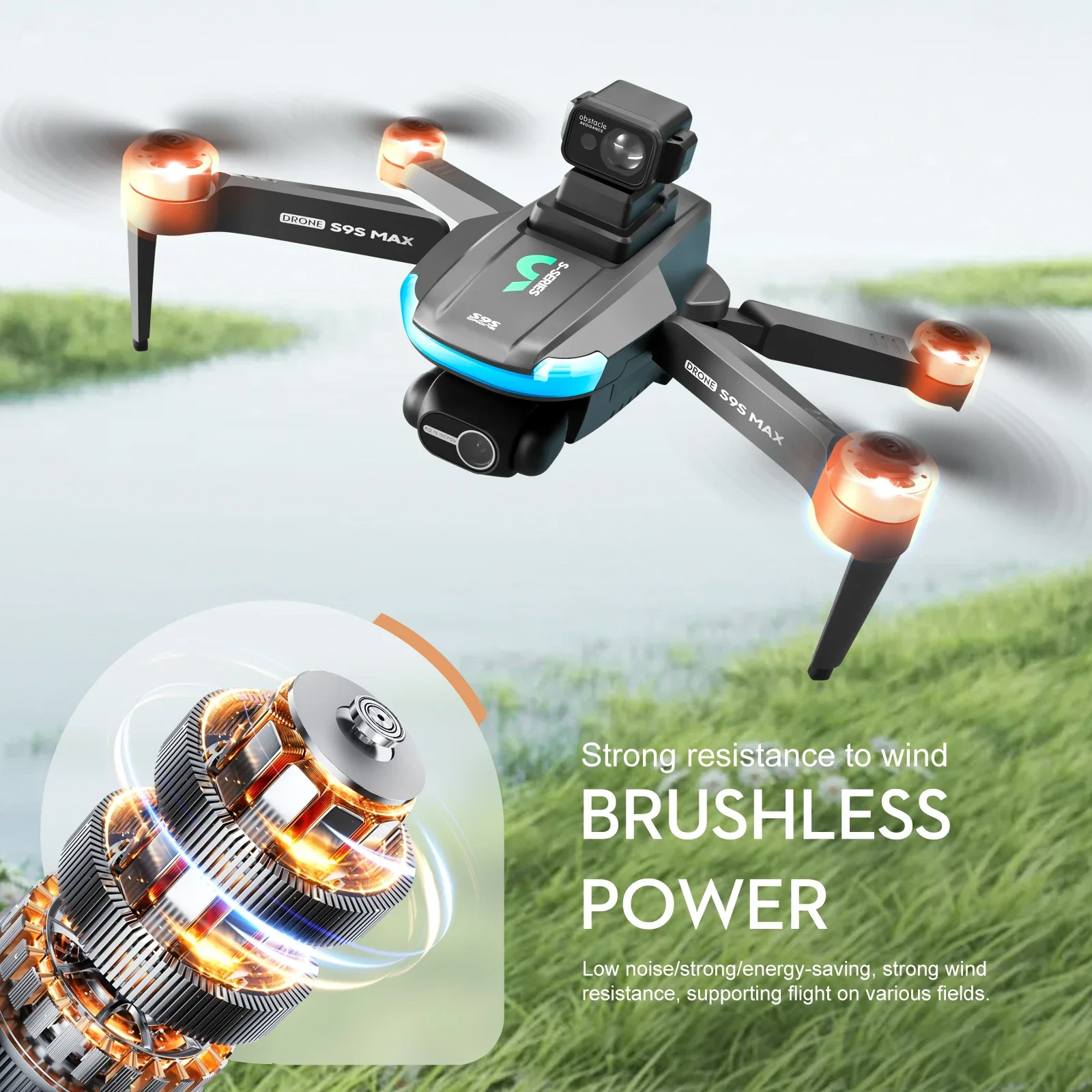 ใหม่S9S MAX MINI Drone 4K 2 แก - Drone Lidar บทวิจารณ์และราคา