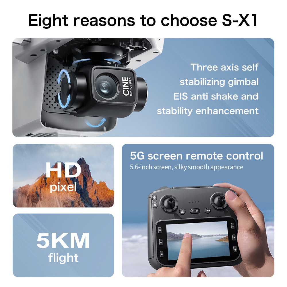 โดรน Lenovo S-X1 8K HD ระดับมื - Drone Photogrammetry บทวิจารณ์และราคา
